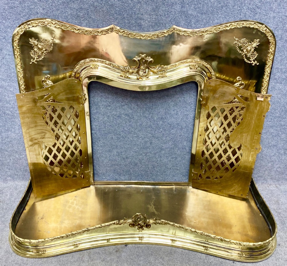 Unusual Brass Fire Place Surround View II