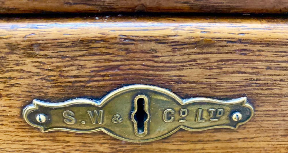 Golden Oak Roll Top Desk View V