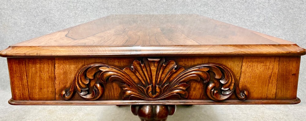 Fine William IV Rosewood Library Sofa Table View III