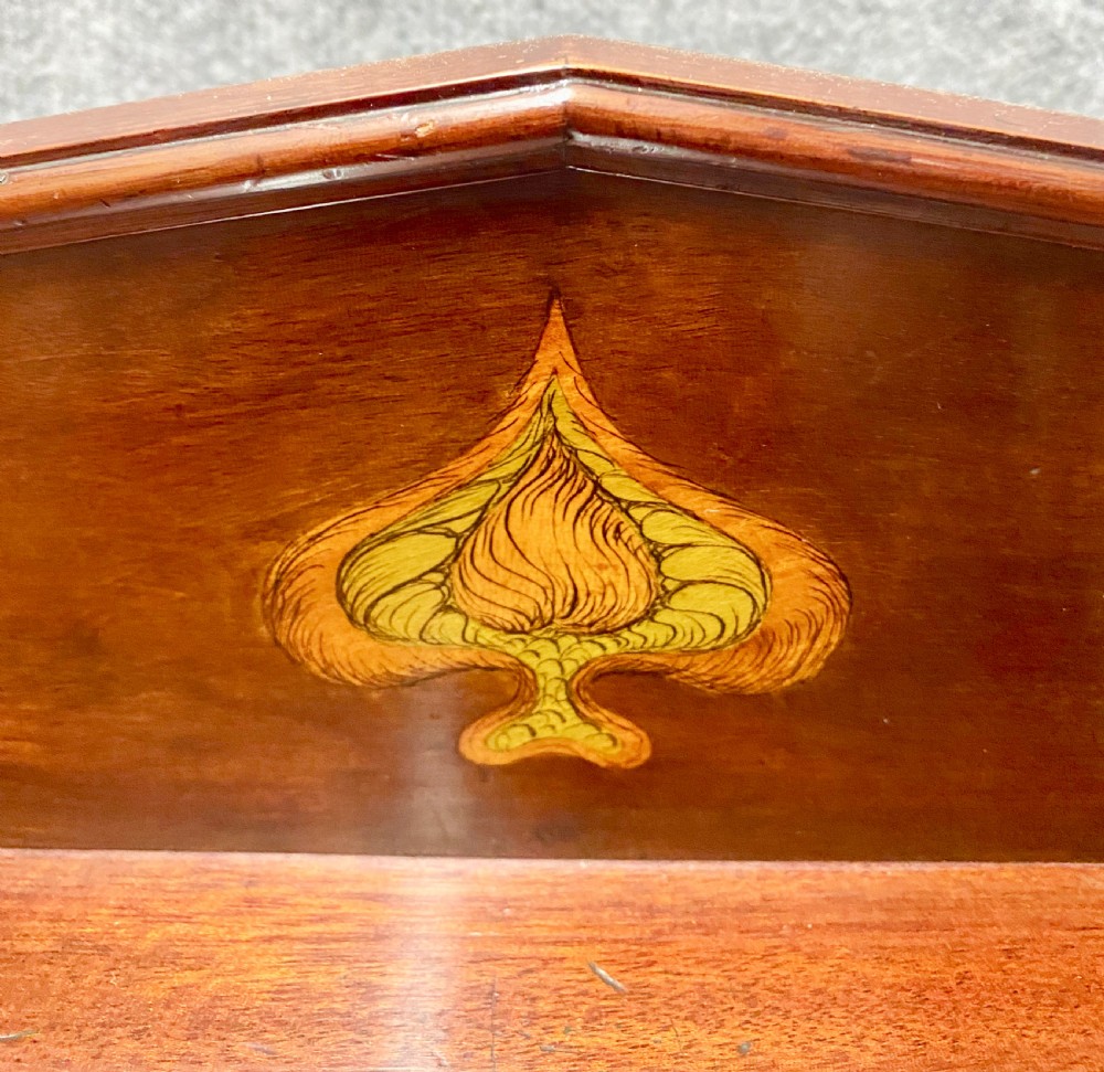 Stylish Art Nouveau Mahogany & Inlaid Chest of Drawers View XI