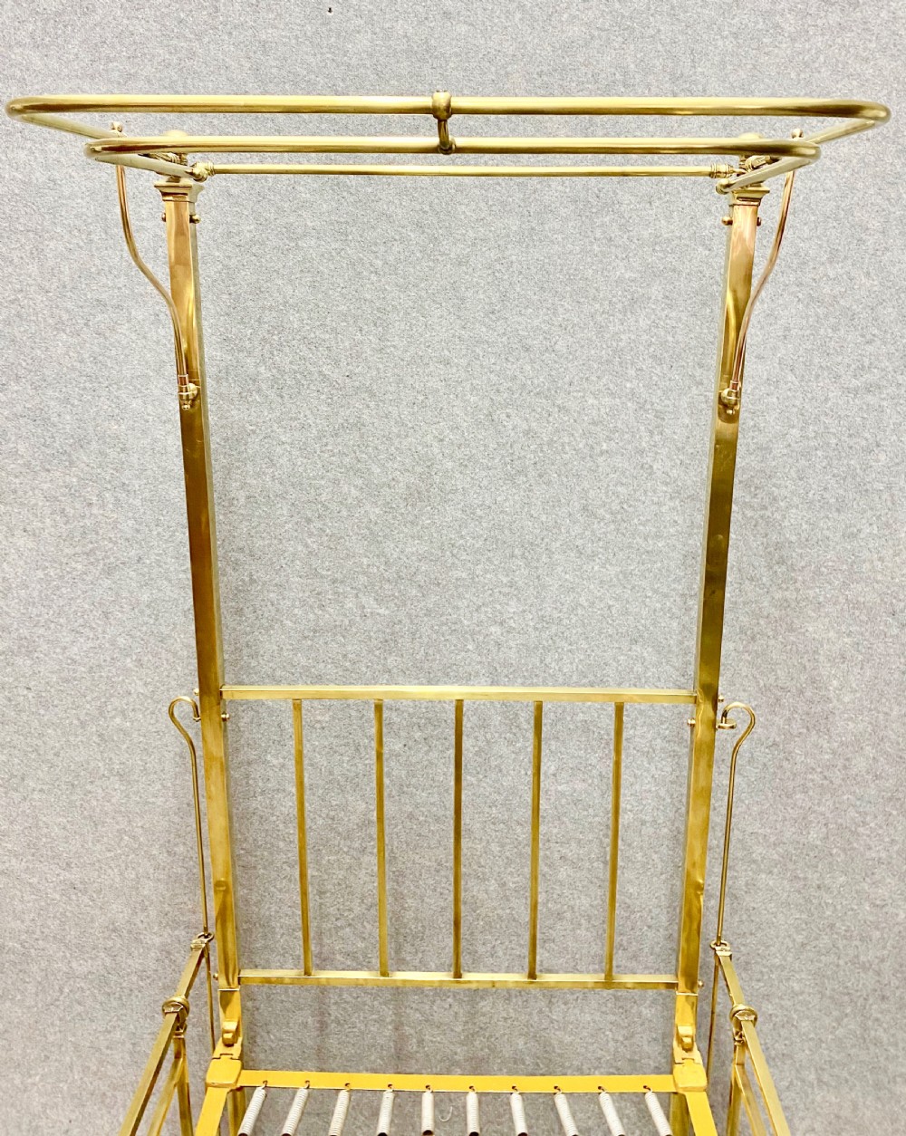 Quality Edwardian Brass Cot Bed View VII