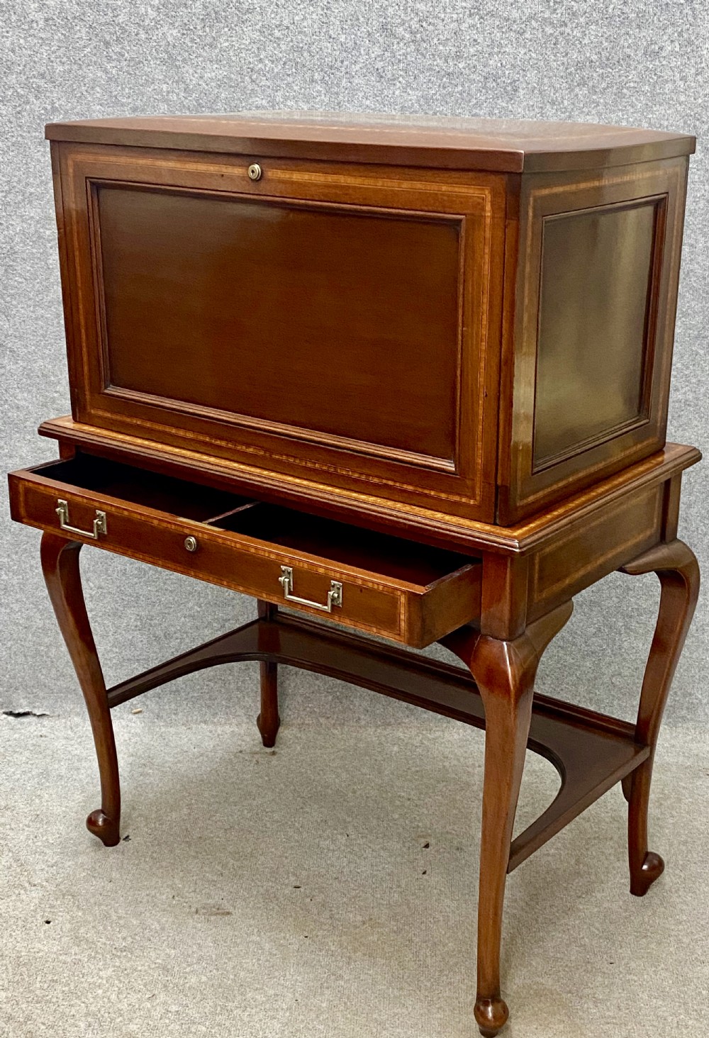 Edwardian Secretaire Writing Cabinet View XI