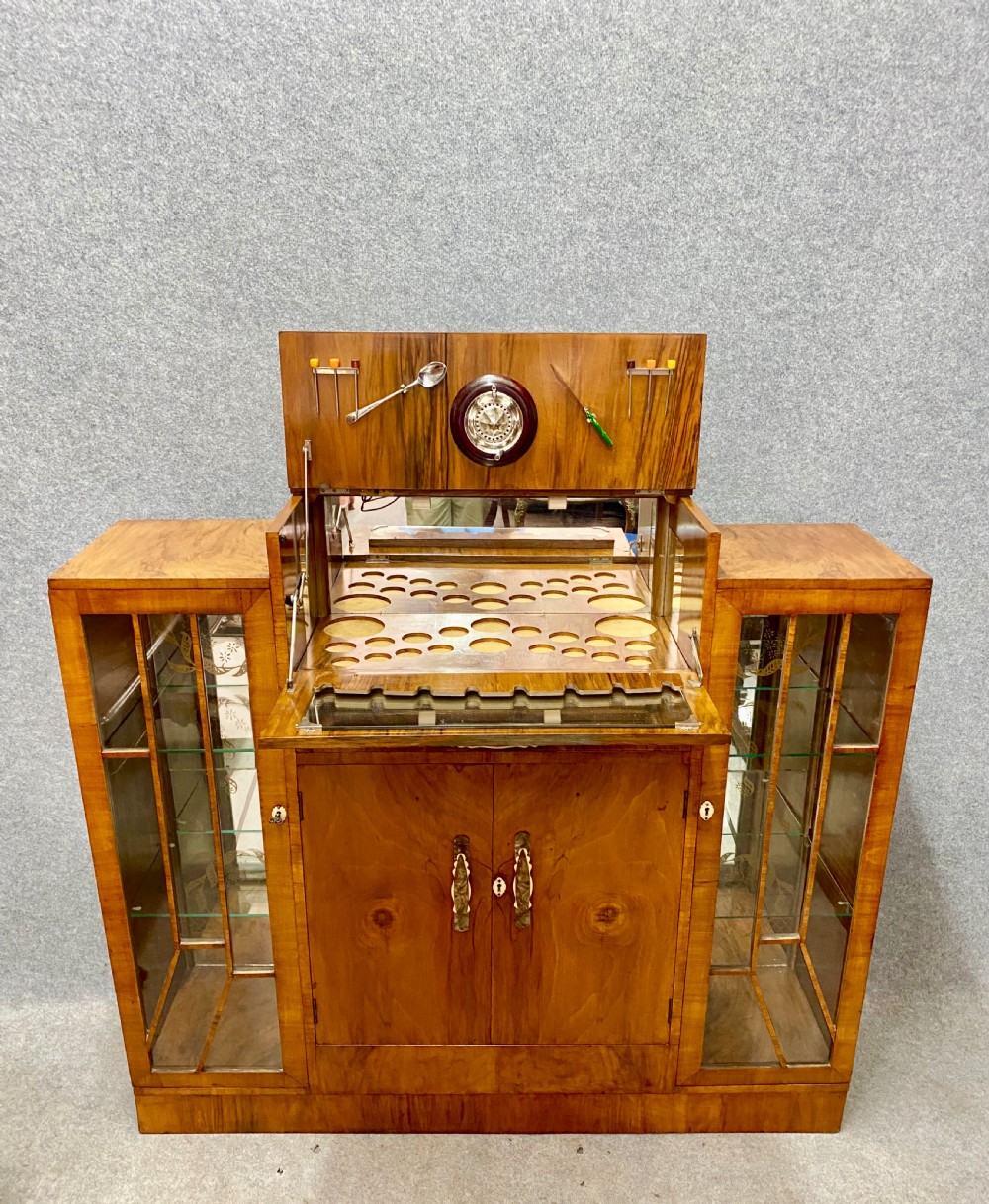 Art Deco Walnut Cocktail Cabinet View II