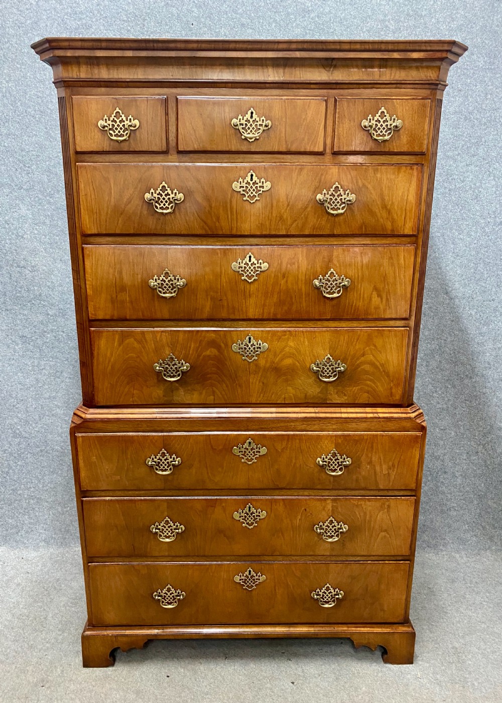 18th.Century Walnut Tall boy Chest on Chest View II