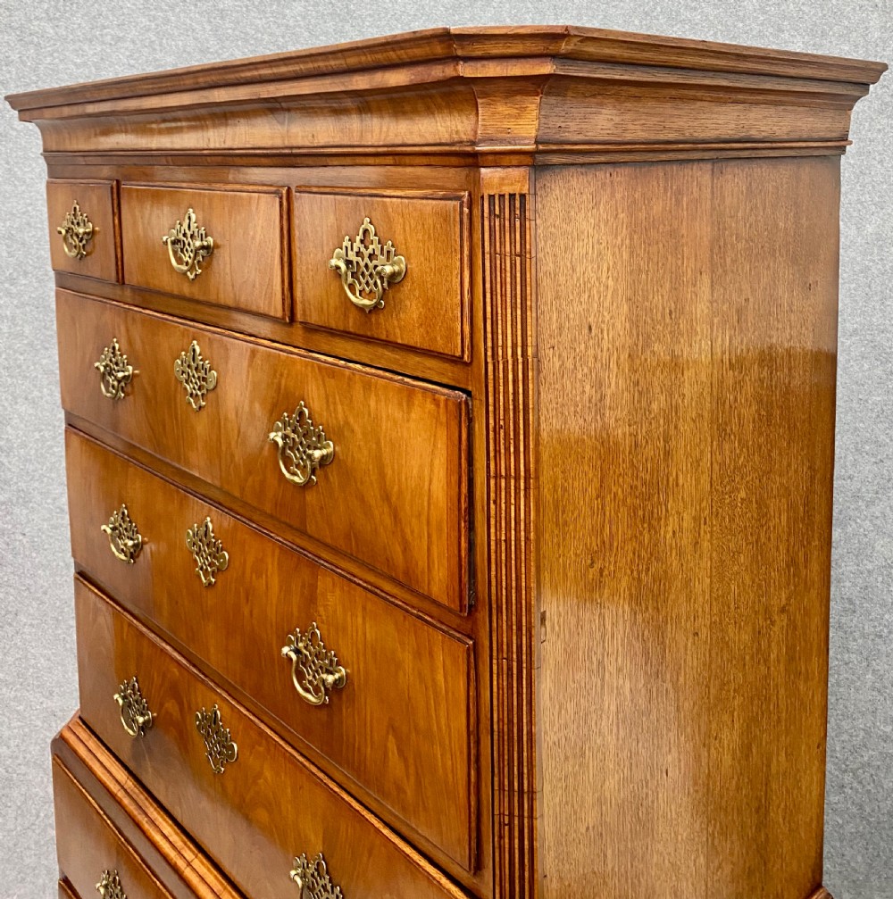 18th.Century Walnut Tall boy Chest on Chest View IX