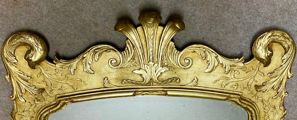 Large George I Style Gilt Wood Wall Mirror View VI