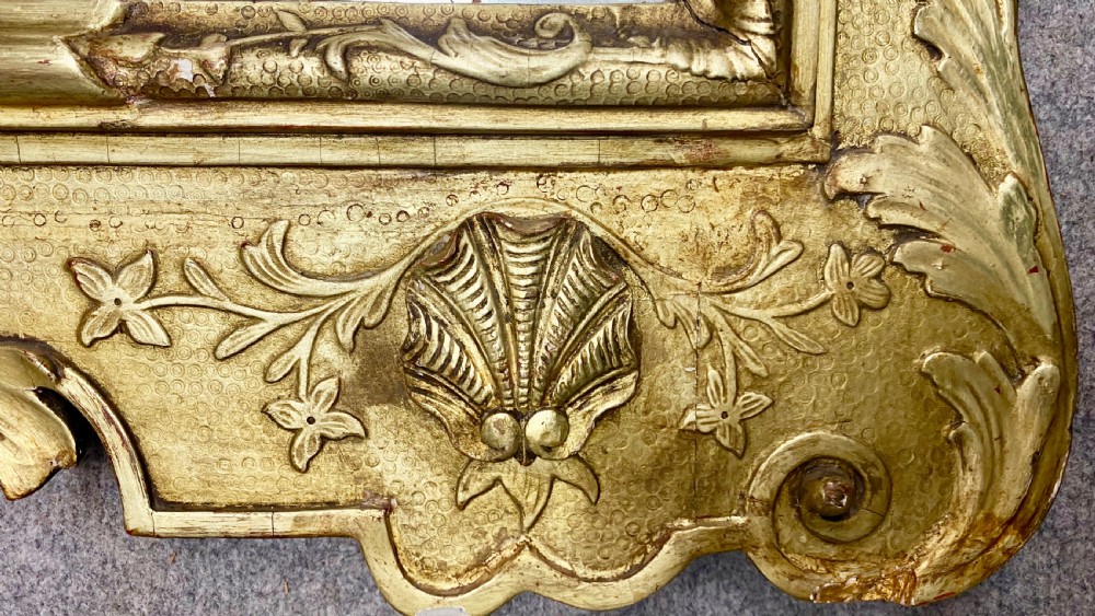 Large George I Style Gilt Wood Wall Mirror View VIII