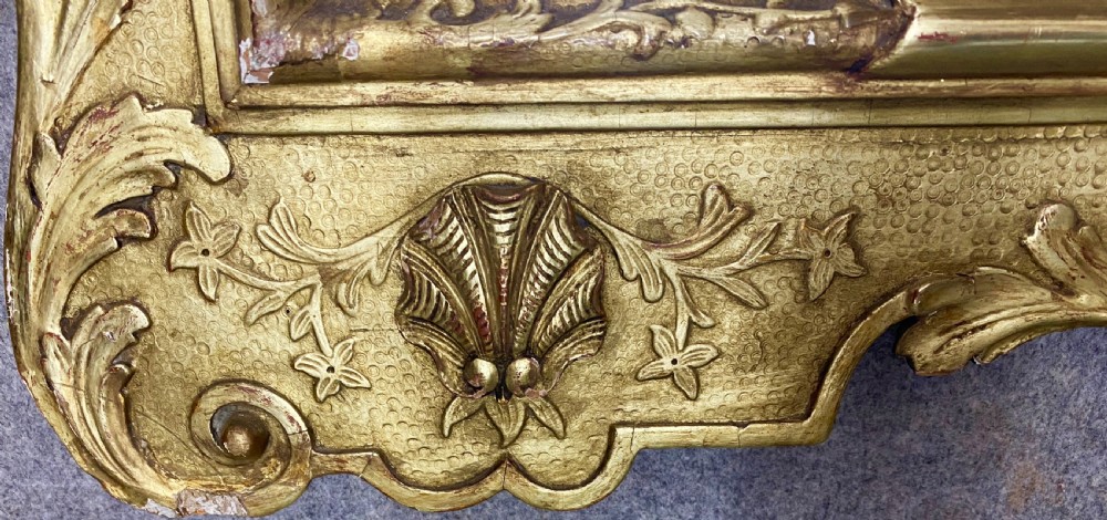 Large George I Style Gilt Wood Wall Mirror View IX