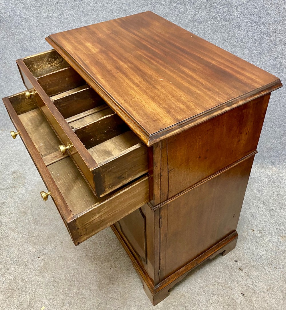 George III Mahogany Bedside Chest View IV