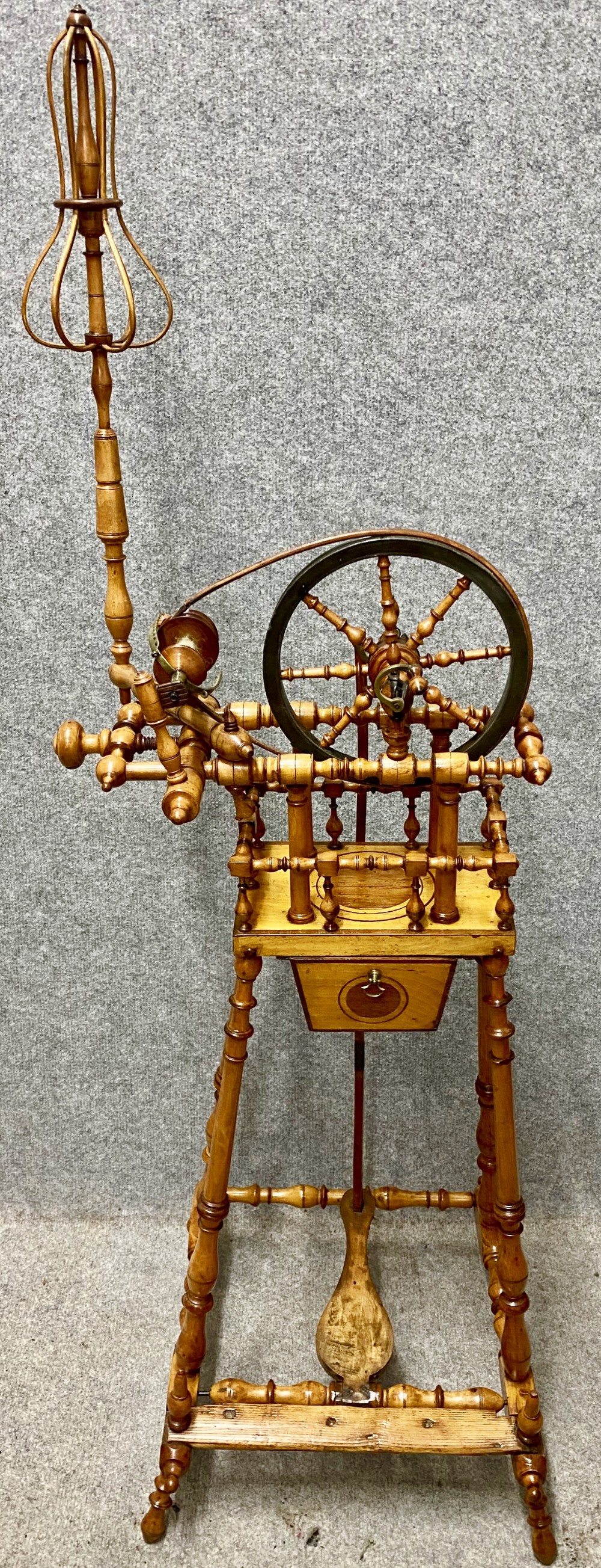 Rare 18th Century Boxwood Spinning Wheel