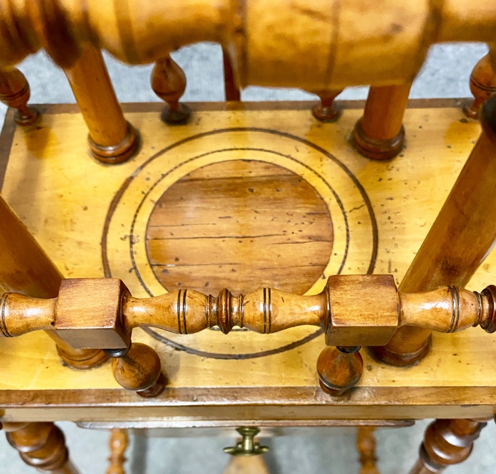 Rare 18th Century Boxwood Spinning Wheel View VI