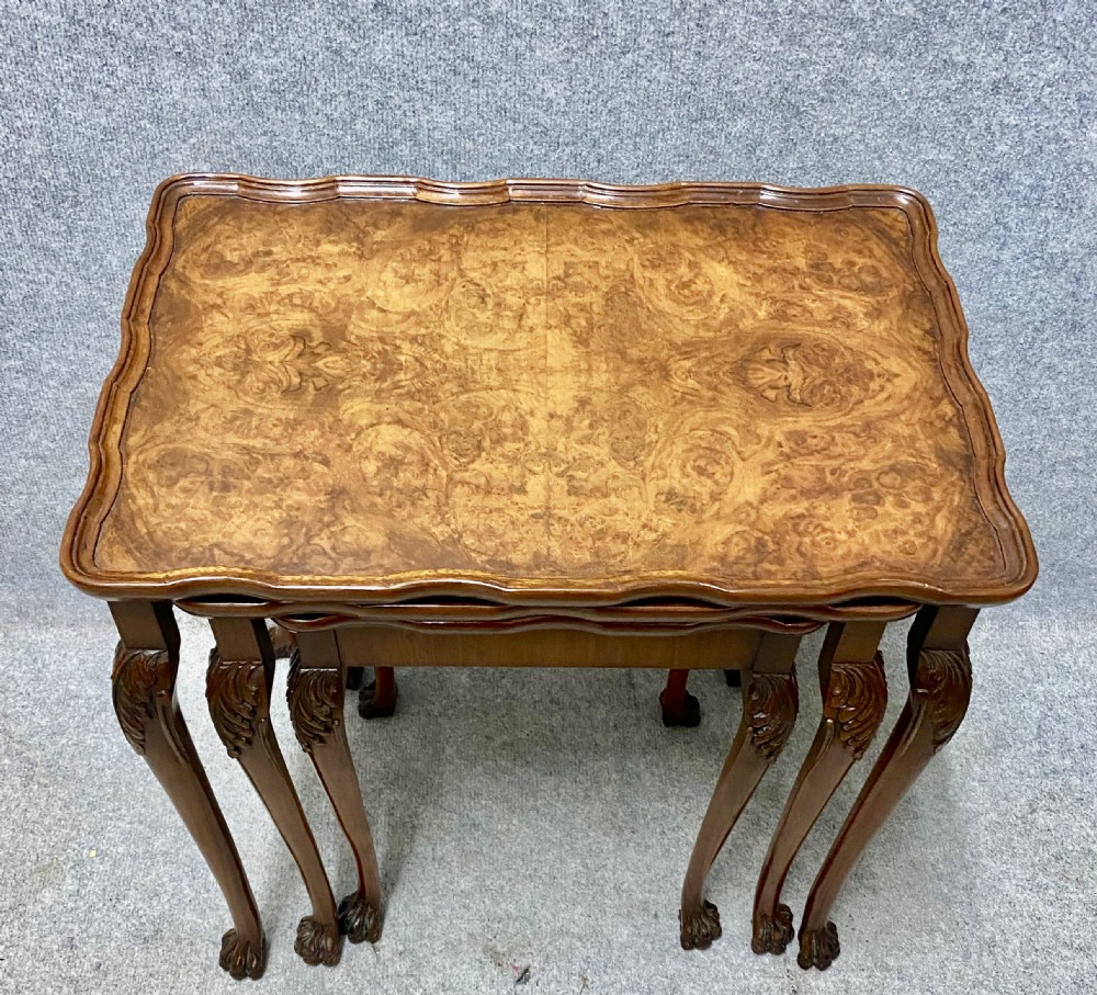 Burr Walnut Nest of Tables by Beresford & Hicks