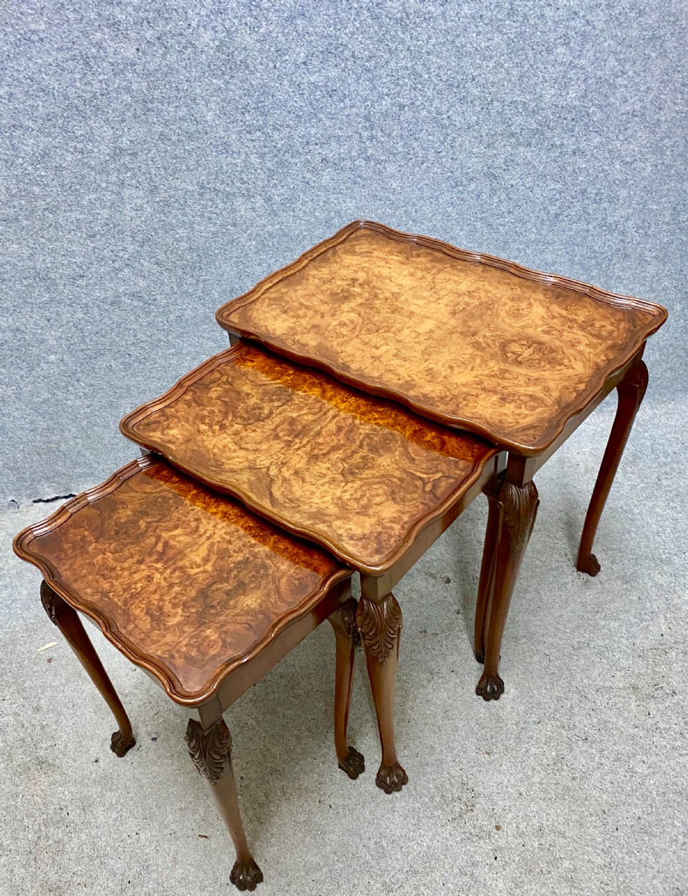 Burr Walnut Nest of Tables by Beresford & Hicks View II