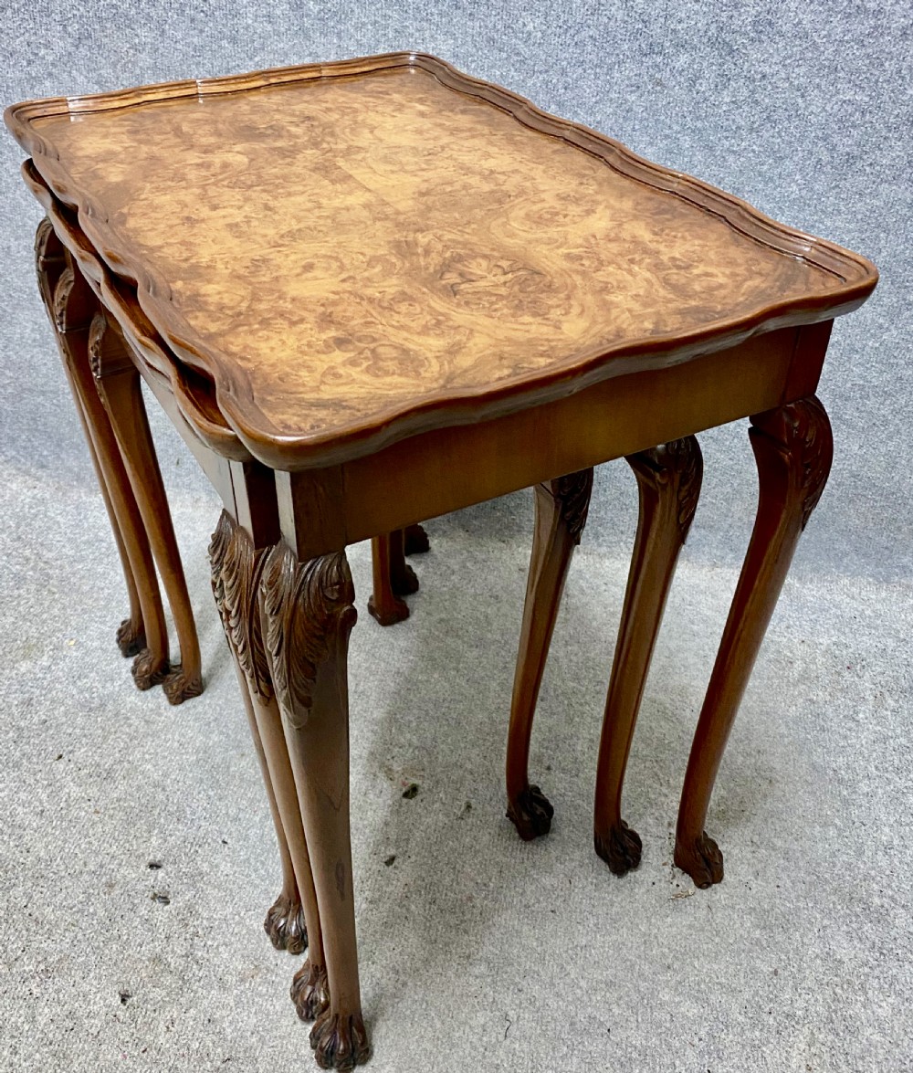 Burr Walnut Nest of Tables by Beresford & Hicks View III