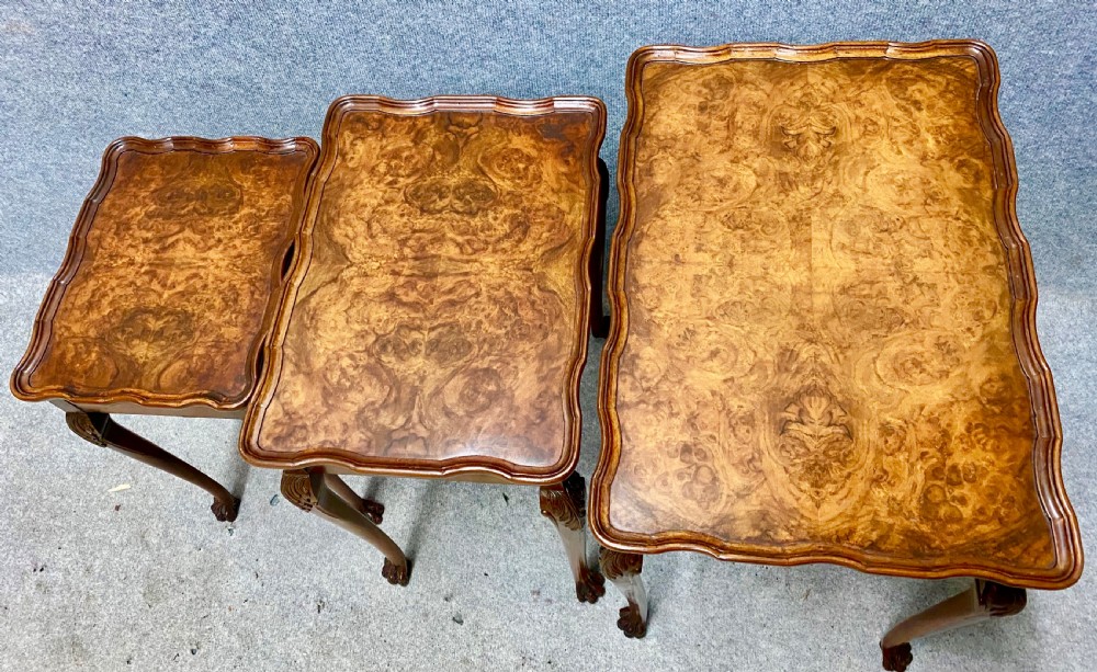 Burr Walnut Nest of Tables by Beresford & Hicks View IV