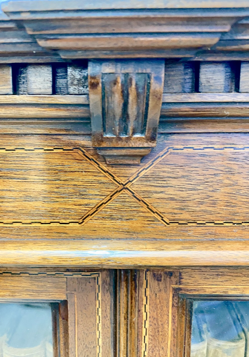 Good Quality Edwardian Inlaid Bookcase View V