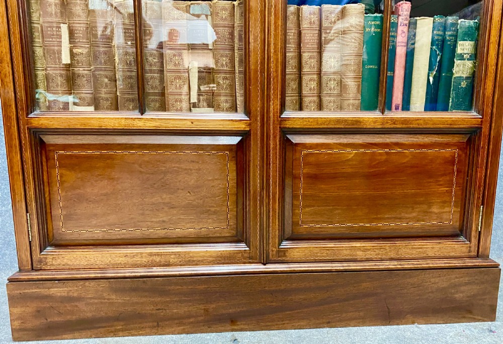 Good Quality Edwardian Inlaid Bookcase View VII