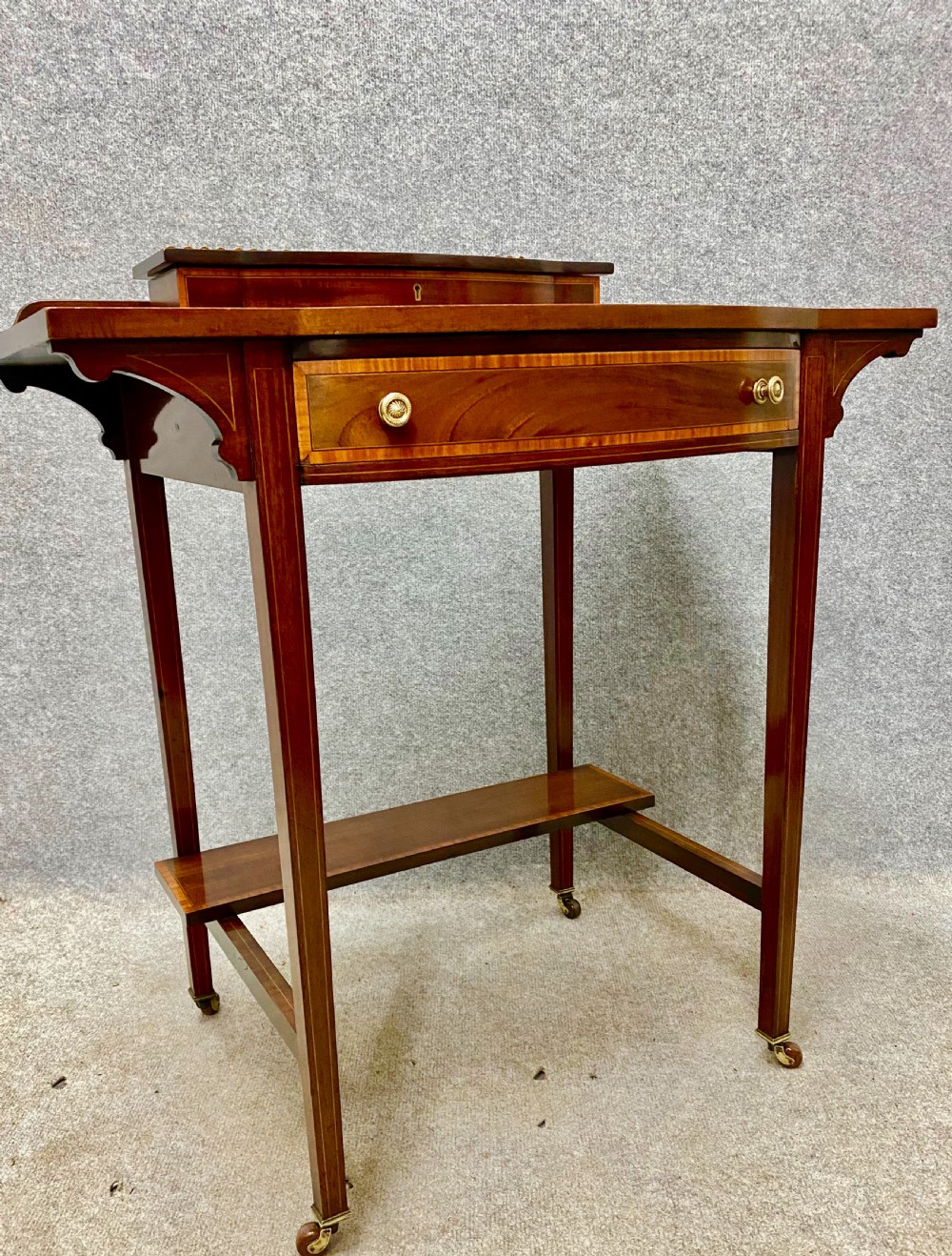 Edwardian Inlaid Ladies Writing Table View VIII