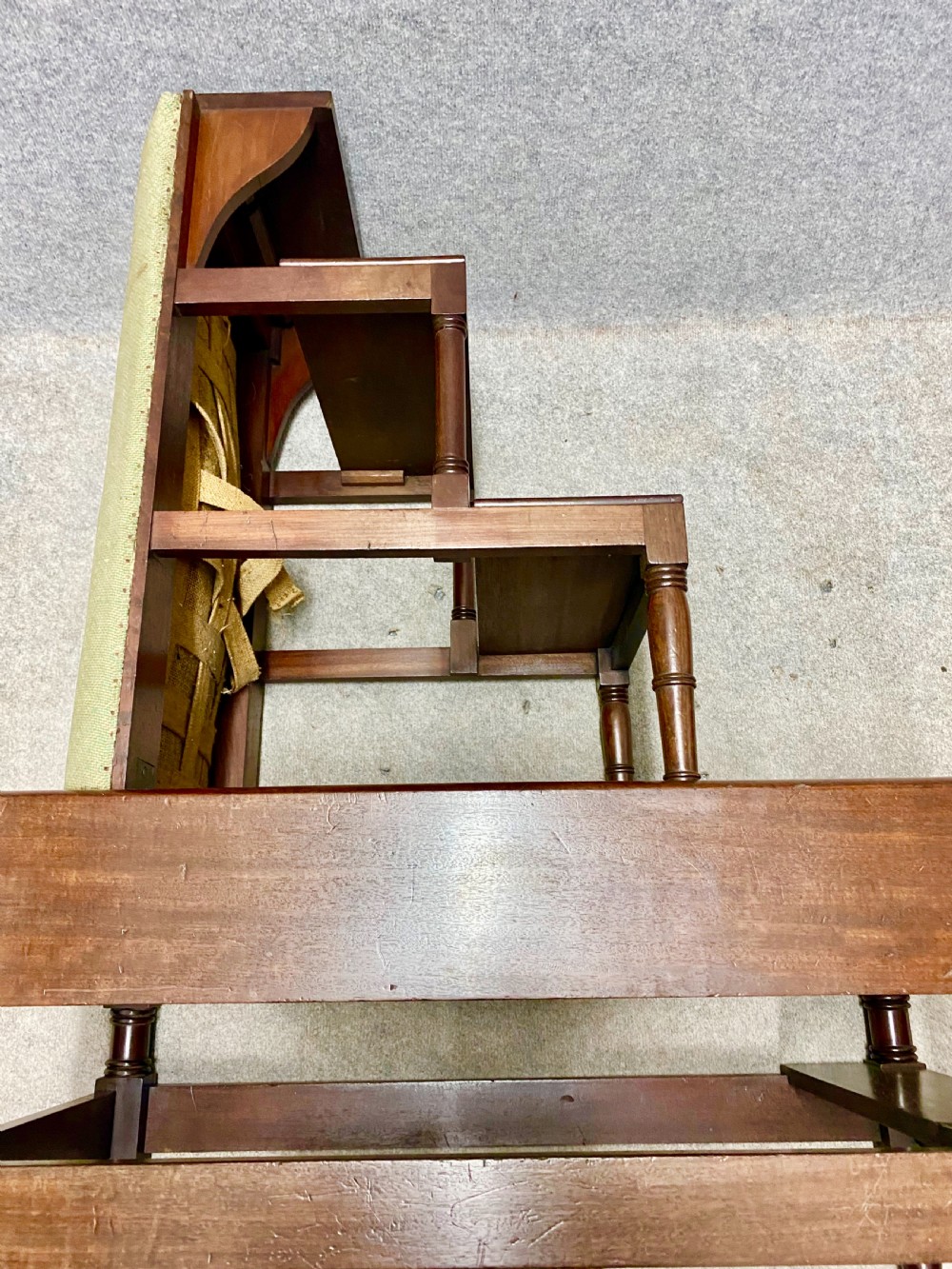 Rare George III  Mahogany Metamorphic Stool / Library Steps View X