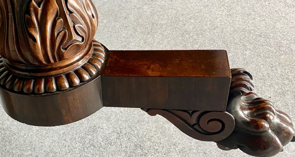 William IV rosewood 2 drawer Centre Table View III