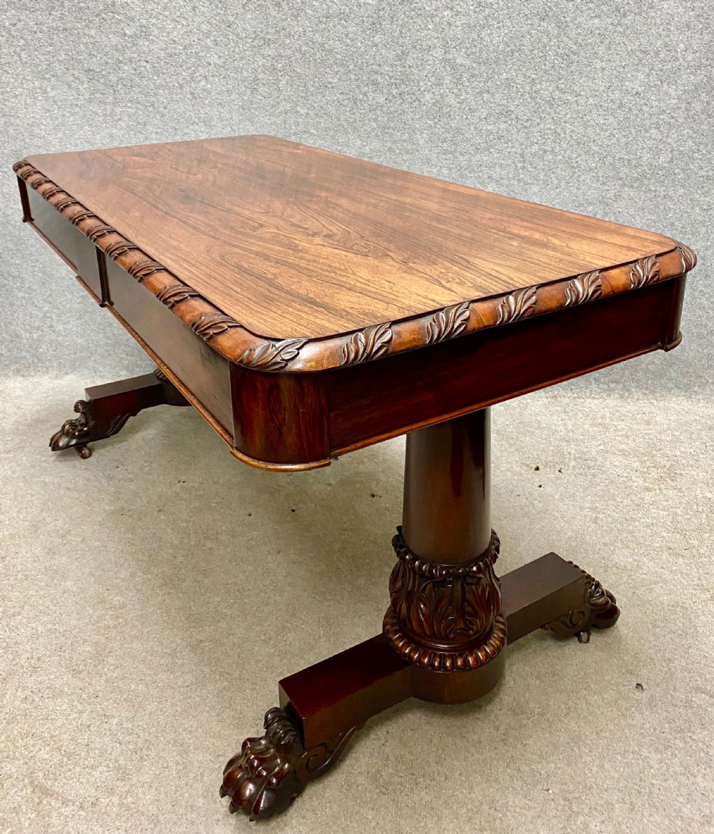 William IV rosewood 2 drawer Centre Table View VI