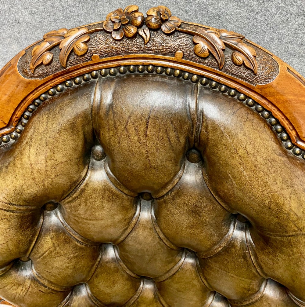 Superb Victorian Leather Armchair View III