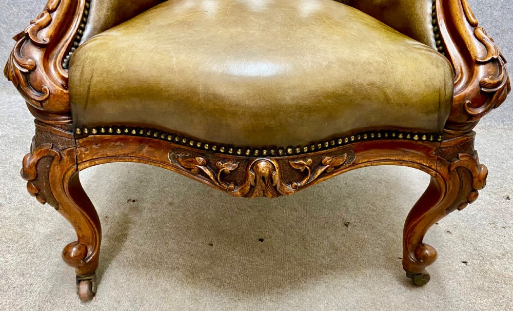 Superb Victorian Leather Armchair View IV