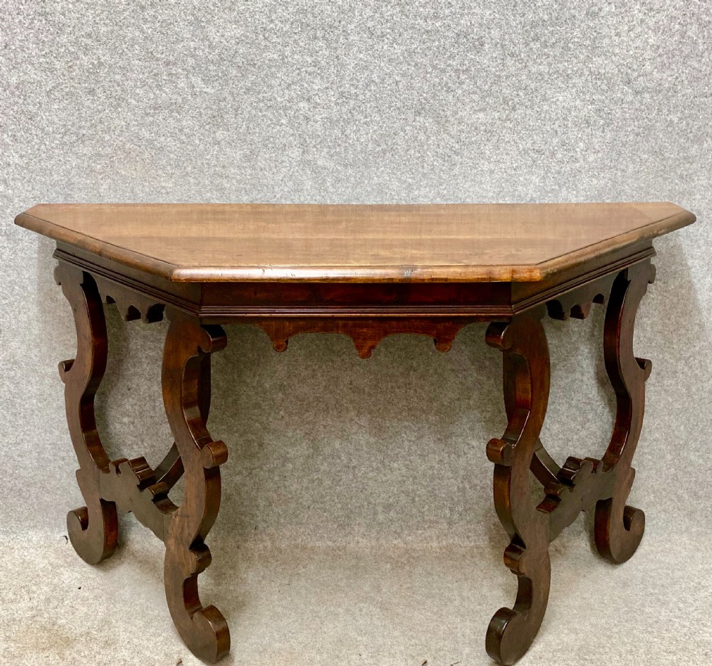 Pair of Rustic French Cherry Wood Console Tables View III