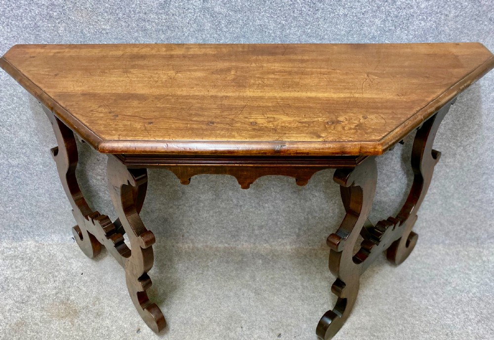 Pair of Rustic French Cherry Wood Console Tables View IV