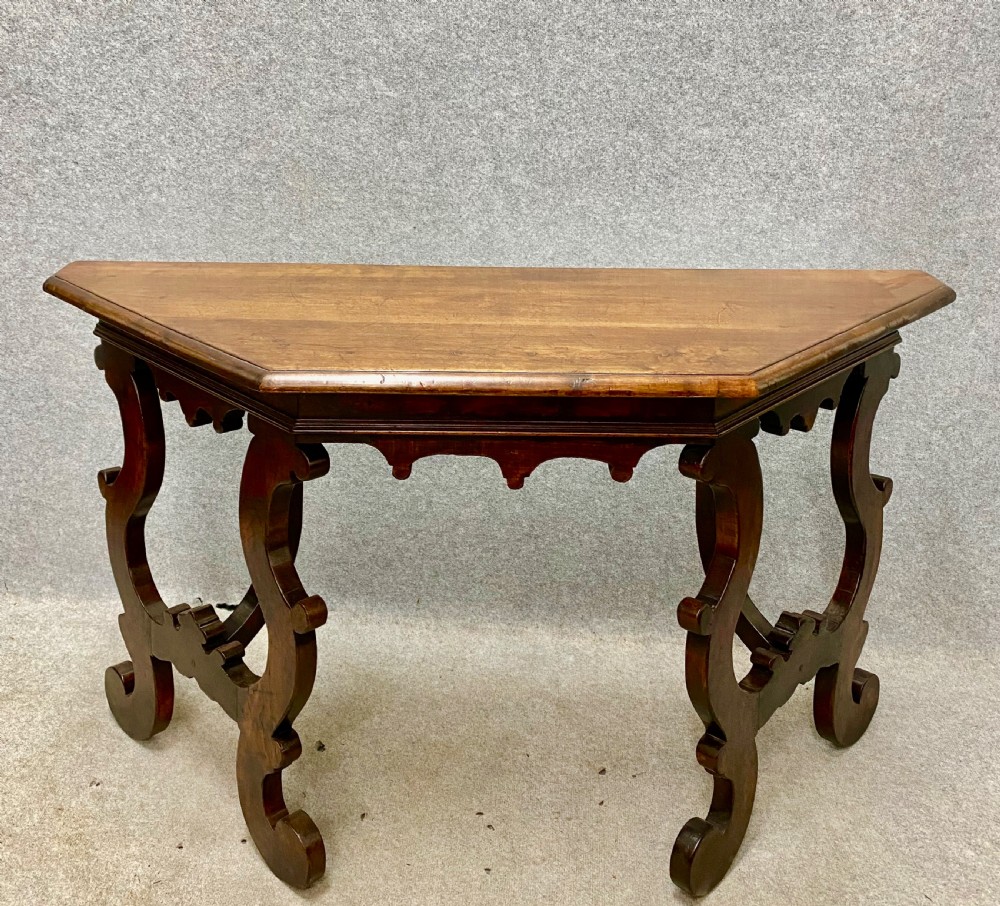 Pair of Rustic French Cherry Wood Console Tables View IX