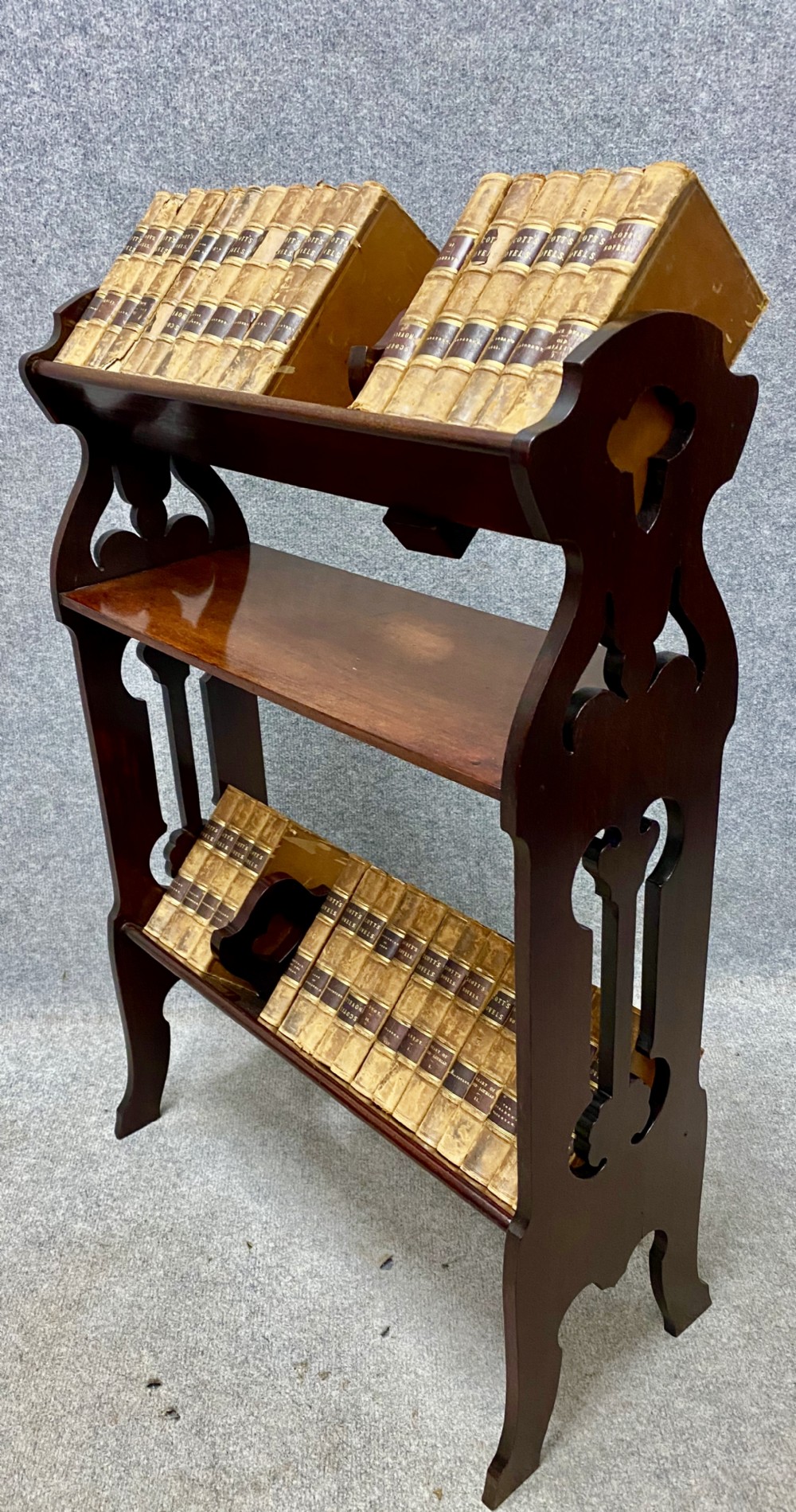 Edwardian Mahogany Book Trough