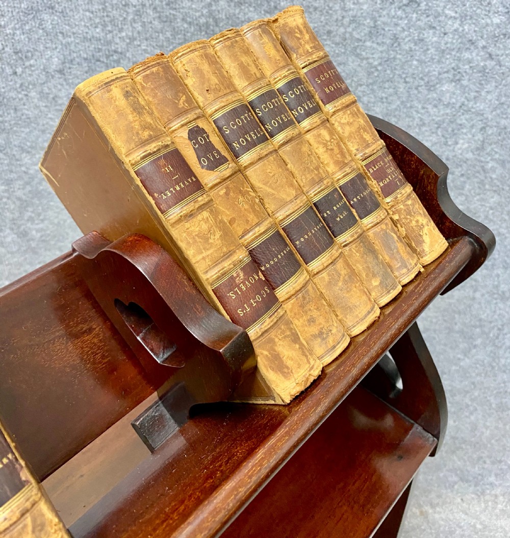 Edwardian Mahogany Book Trough View V