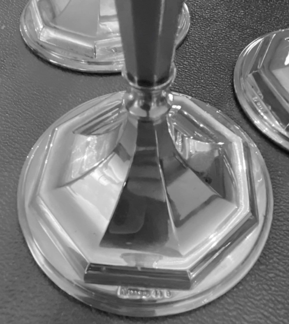 Set of 4 Silver Candlesticks by J. Torstrup. View V