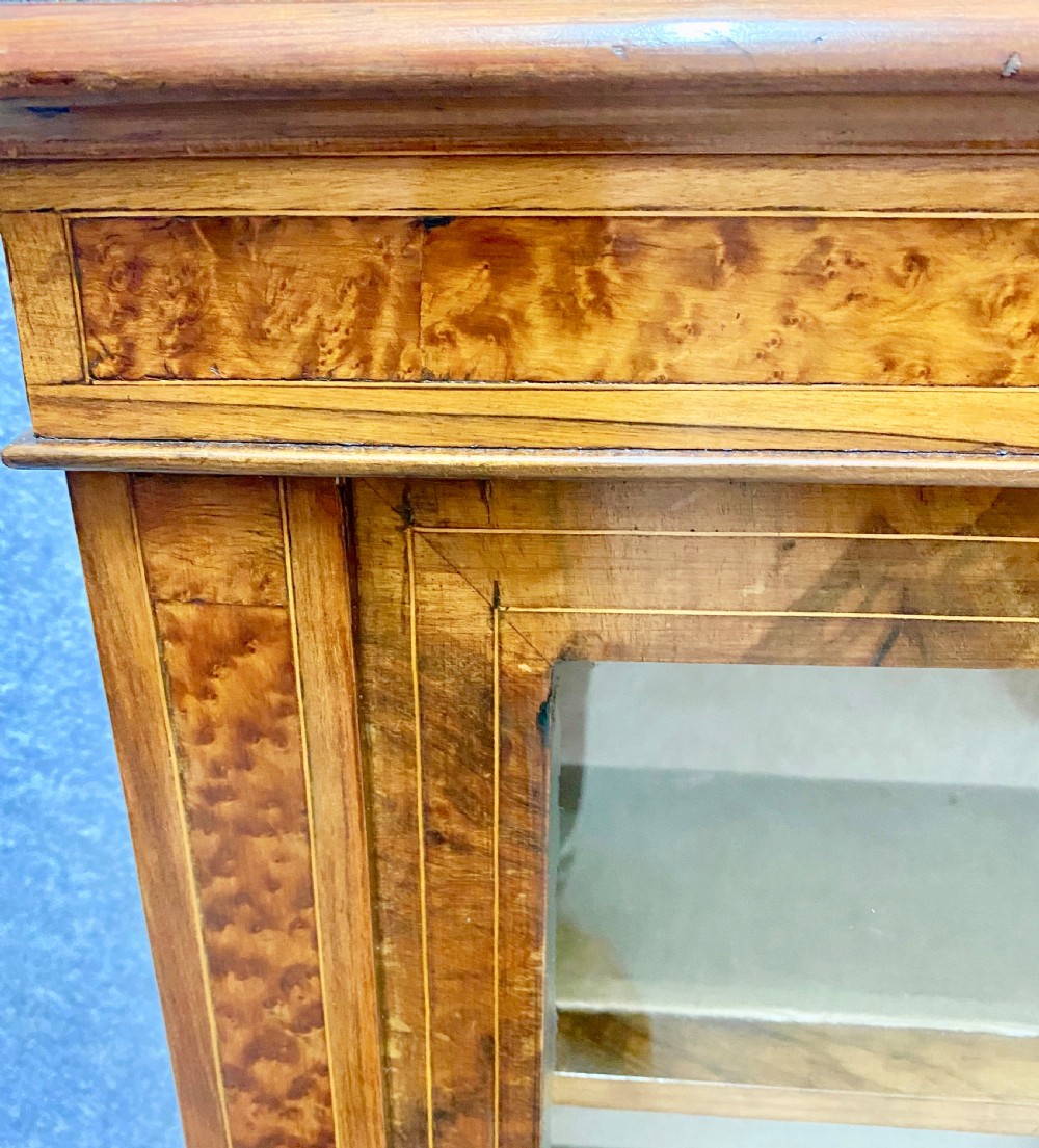 Antique Walnut and Inlaid 2 door Bookcase View III