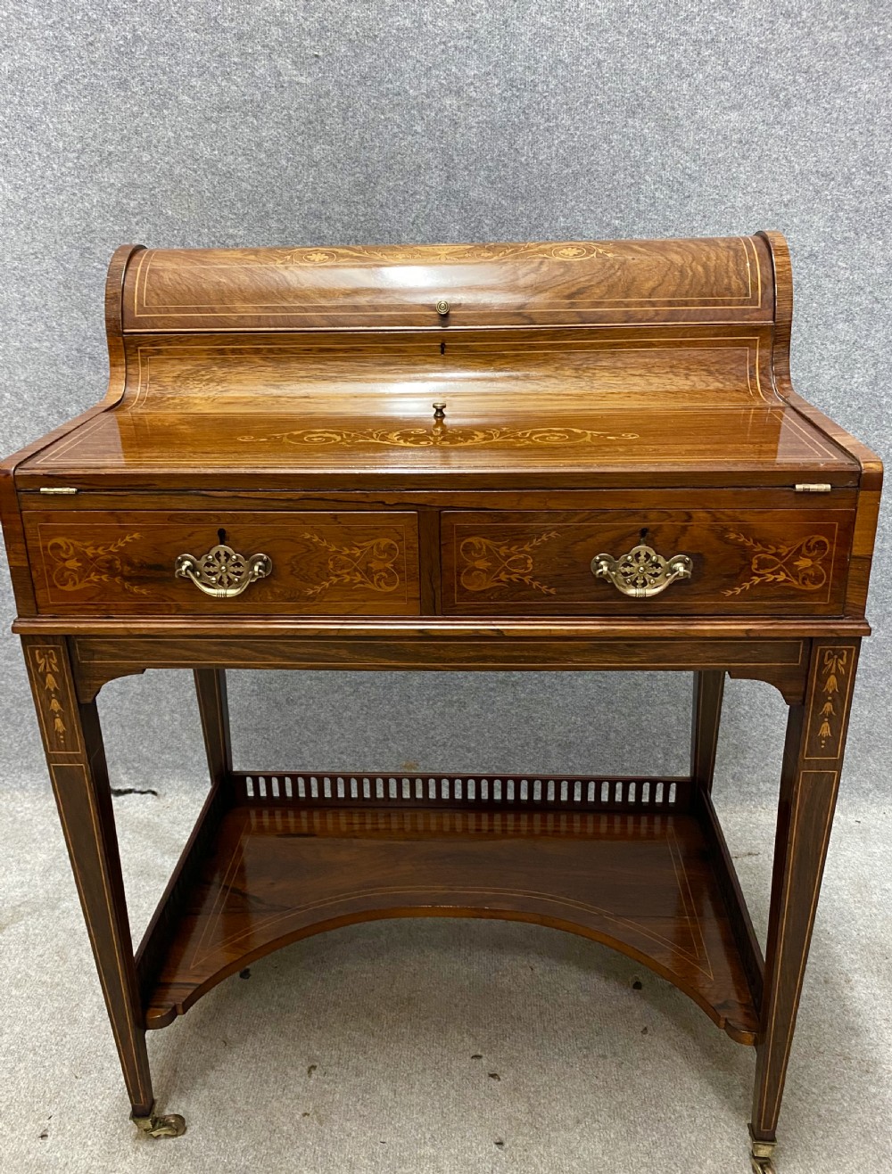 Fine Sheraton Revival Ladies Writing Desk View III