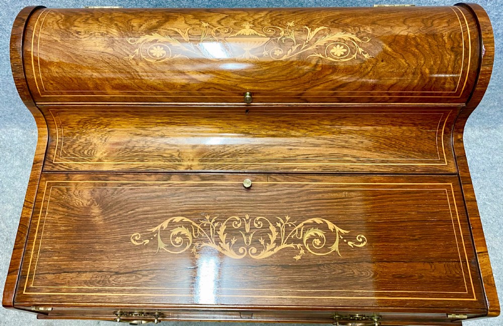 Fine Sheraton Revival Ladies Writing Desk View IV