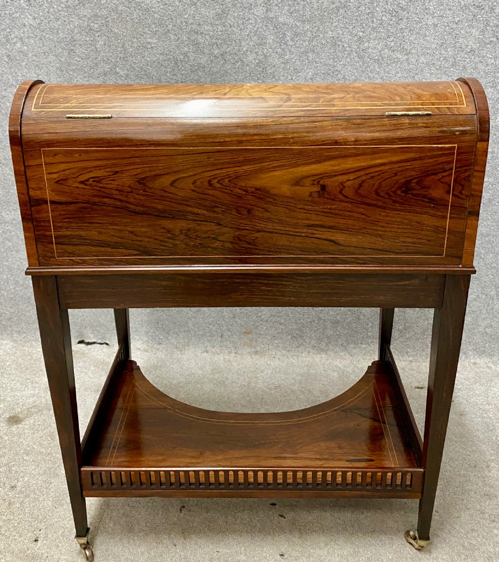 Fine Sheraton Revival Ladies Writing Desk View VI