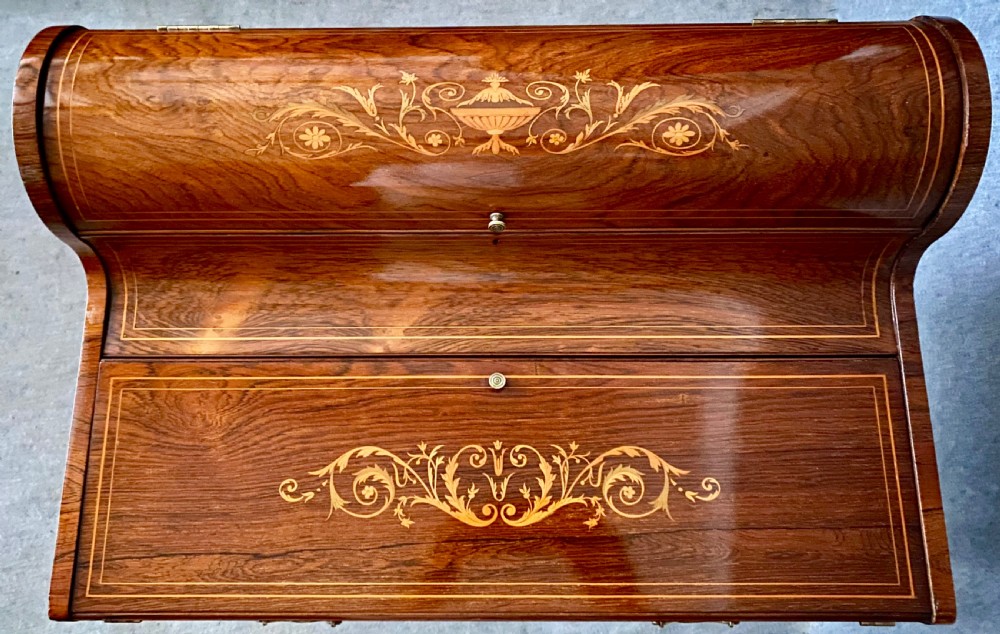 Fine Sheraton Revival Ladies Writing Desk View VIII