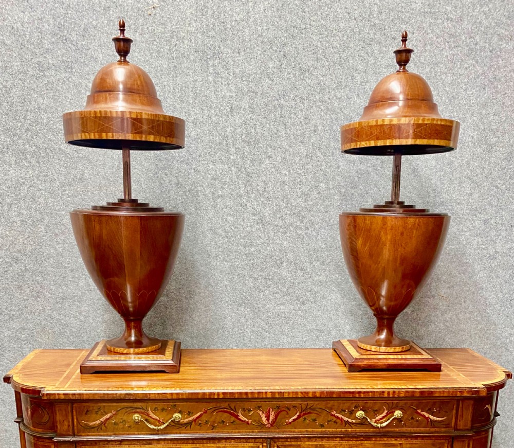 Good Pair of Sheraton Revival Cutlery Urns View V