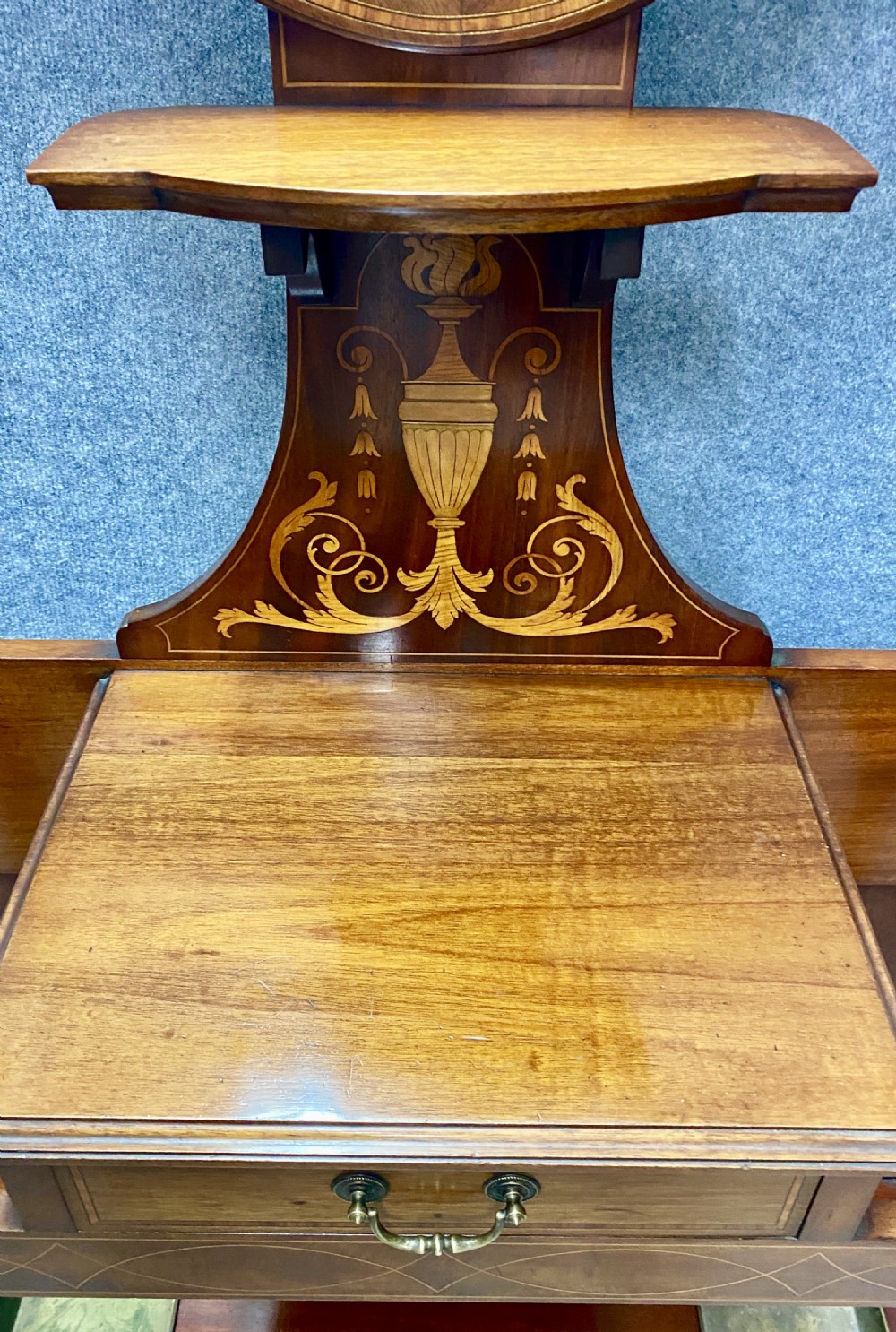 Good Quality Edwardian Inlaid Hall Stand View IV