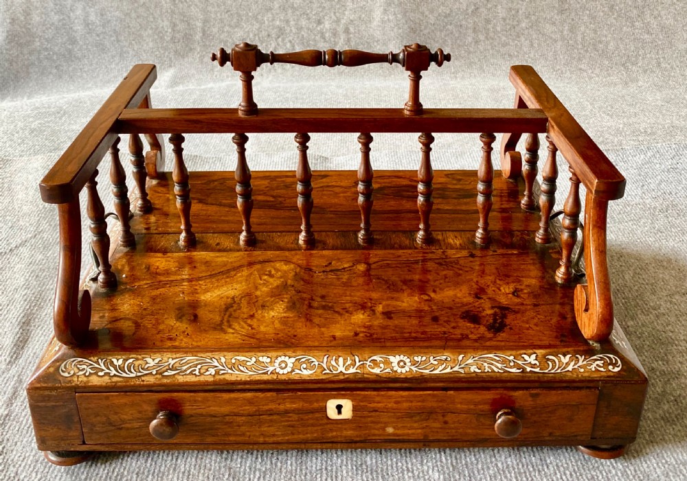 Regency Rosewood Desk Top Book Carrier