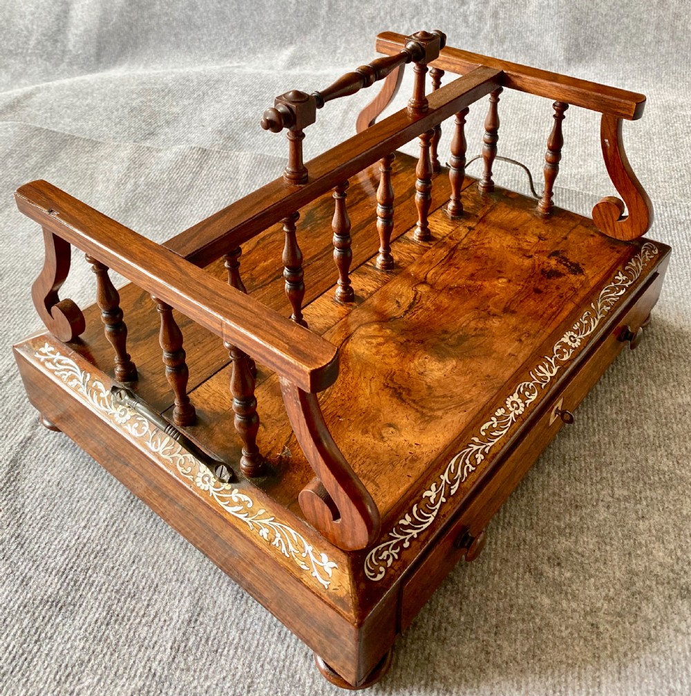 Regency Rosewood Desk Top Book Carrier View VIII