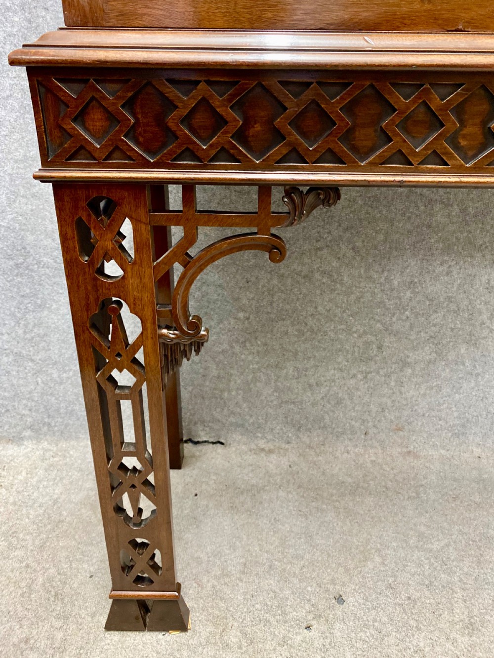 Fine Chinese Chippendale Style Mahogany Display Cabinet View IV