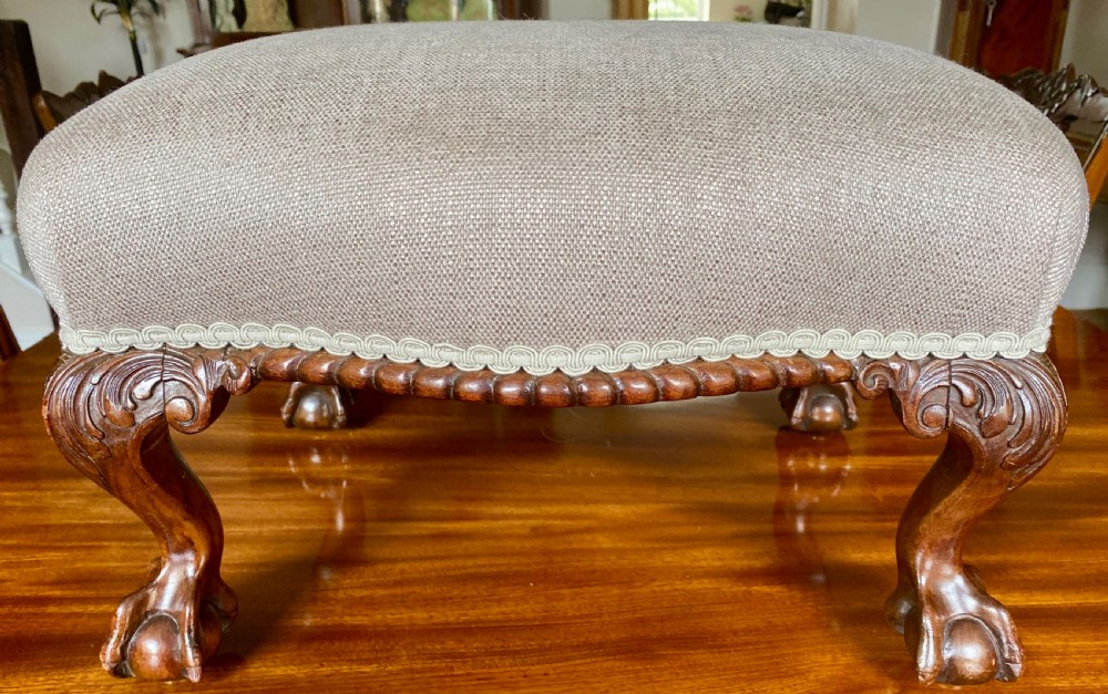 Mahogany Chippendale Style Foot Stool View V