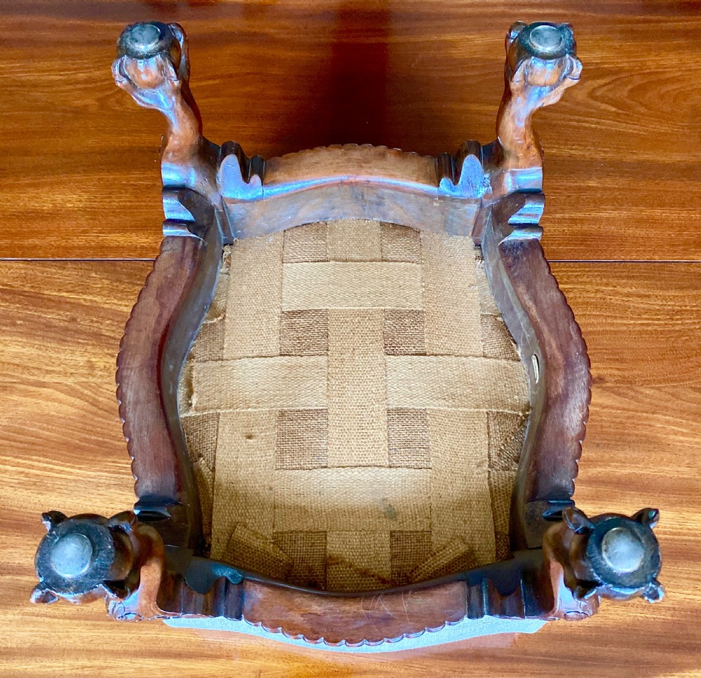 Mahogany Chippendale Style Foot Stool View VI
