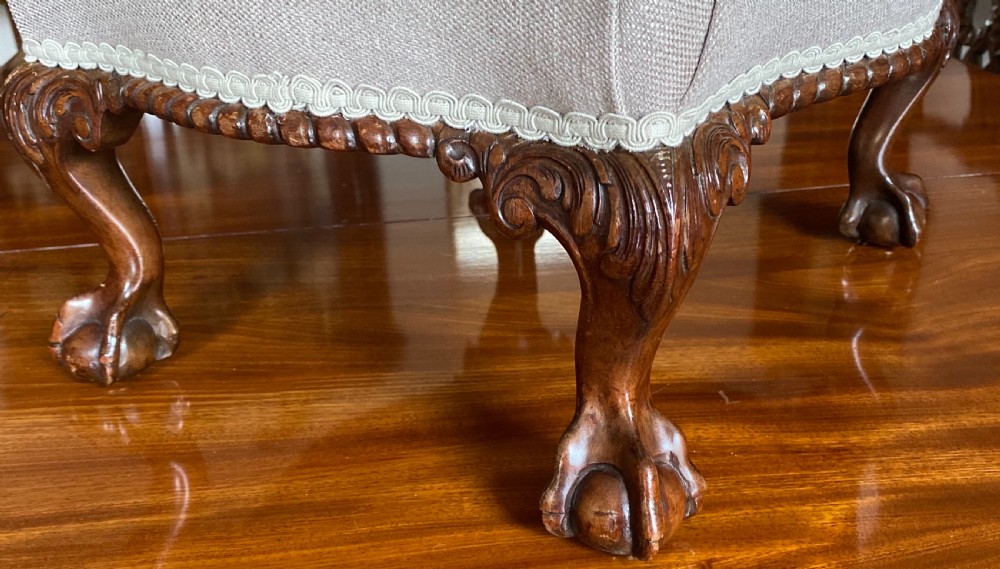 Mahogany Chippendale Style Foot Stool View VII