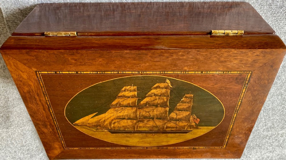 British Clipper Inlaid Trinity House Box View X