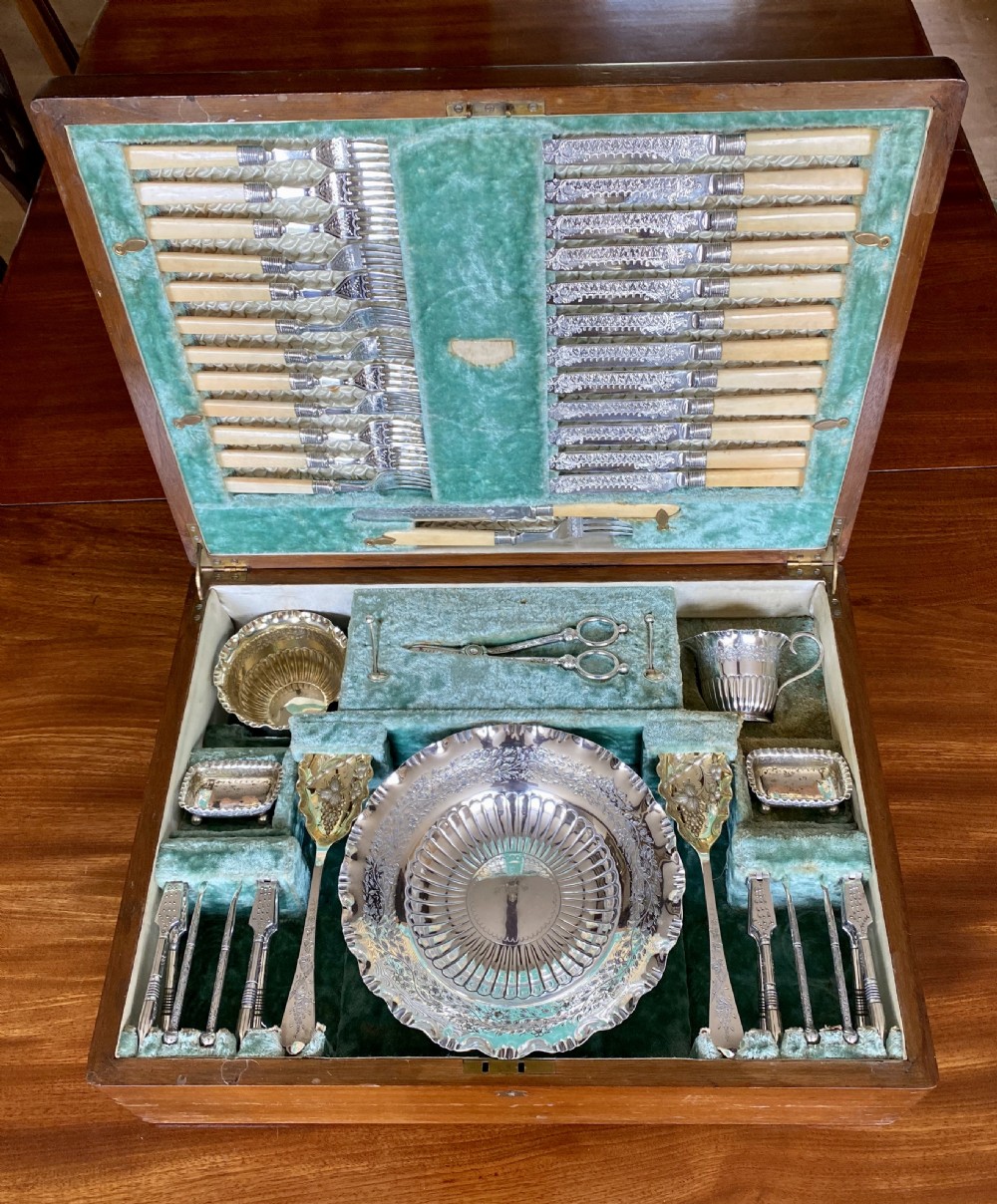 Good Edwardian Silver Plated Canteen