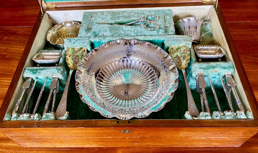 Good Edwardian Silver Plated Canteen View III