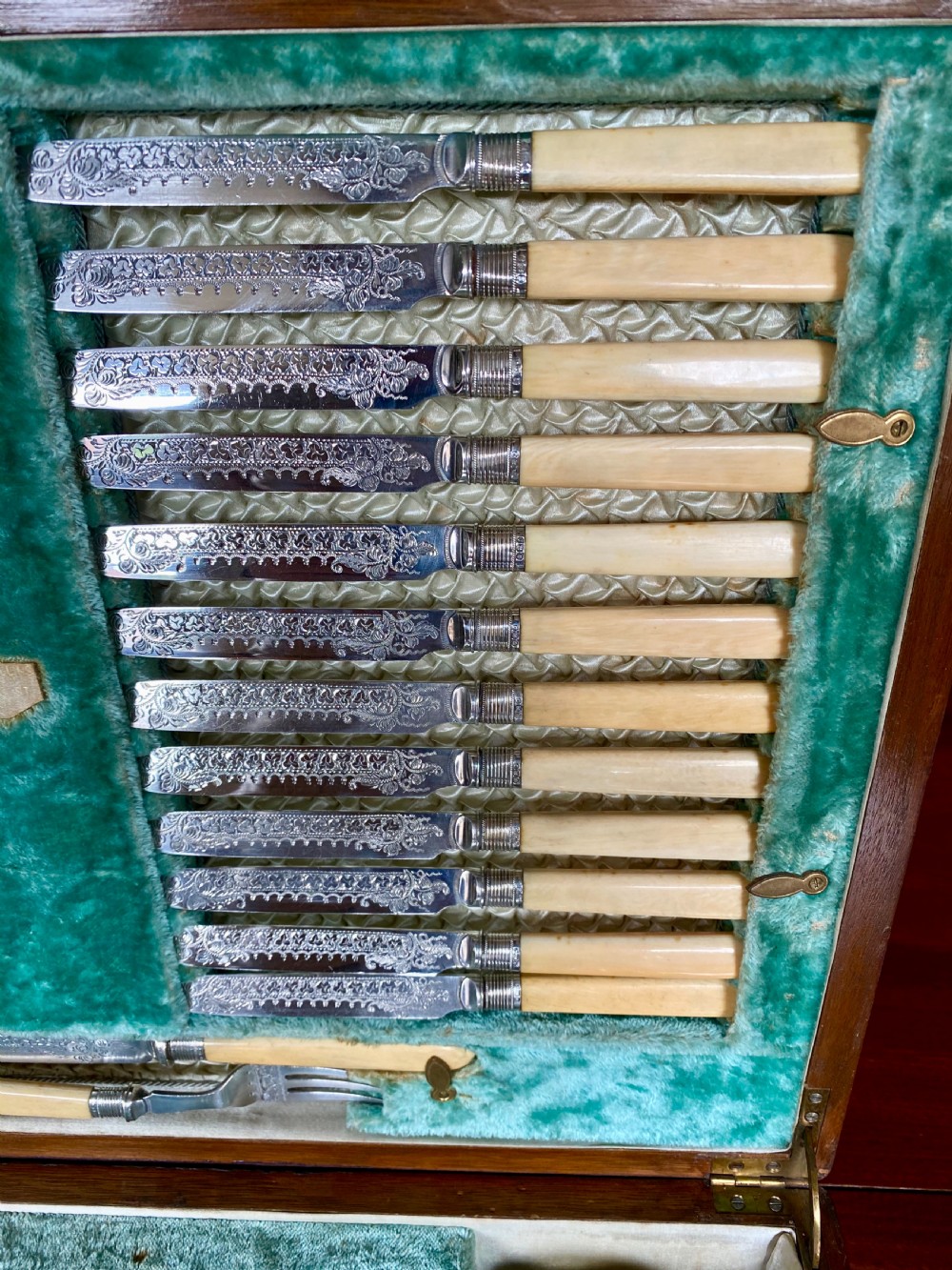 Good Edwardian Silver Plated Canteen View IV